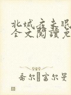 北城夜未眠小说全文阅读免费