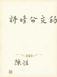 诗晴公交的小说