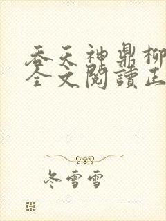 吞天神鼎柳无邪全文阅读正版