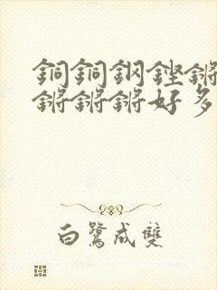 铜铜钢铿锵锵锵锵锵锵好多少阅读封面