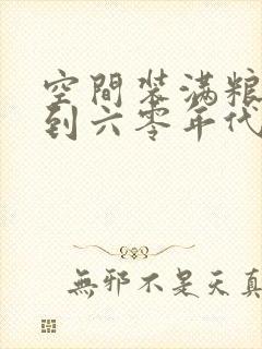 空间装满粮食回到六零年代