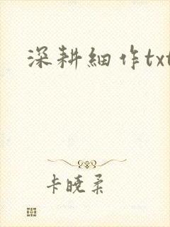 深耕细作txt