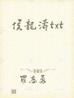 侯龙涛txt封面