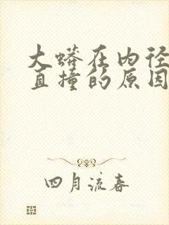 大蟒在内径横冲直撞的原因