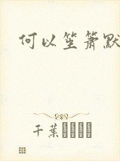 何以笙箫默小说