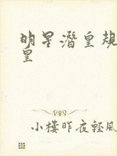 明星潜皇规则之皇