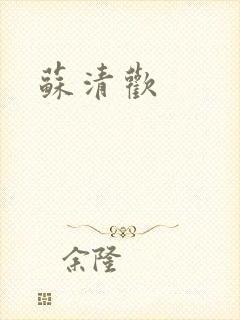 苏清欢封面