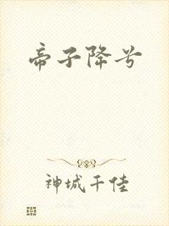帝子降兮封面