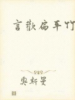 言欢扁平竹封面