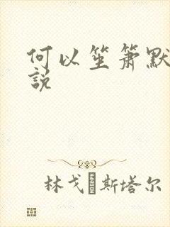 何以笙箫默 小说封面