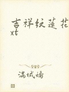 吉祥纹莲花楼txt