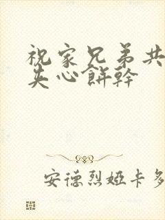 祝家兄弟共享后夹心饼干封面