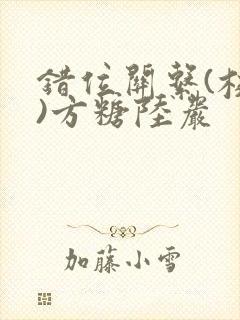 错位关系(校园)方糖陆岩封面