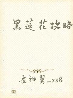 黑莲花攻略手册封面