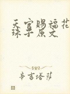 天官赐福花怜塞珠子原文