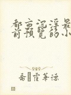 都市沉浮最快超前预览的小说3030