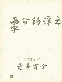 两公的浮之手中字