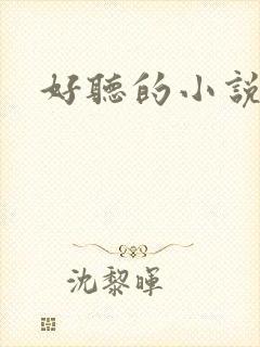 好听的小说名字