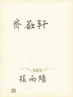 齐敬轩封面