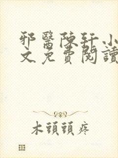 邪医陈轩小说全文免费阅读