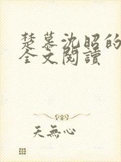 楚慕沈昭的小说全文阅读封面