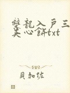 双龙入户三人行夹心饼txt封面