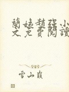 兰姨赵强小说全文免费阅读