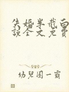 失婚半截白菜小说全文免费阅读