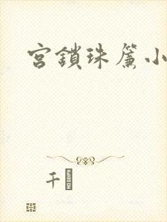 宫锁珠帘小说封面