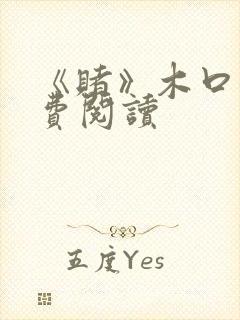 《赌》木口银免费阅读封面