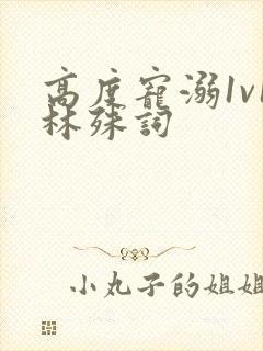 高度宠溺1v1林殊词
