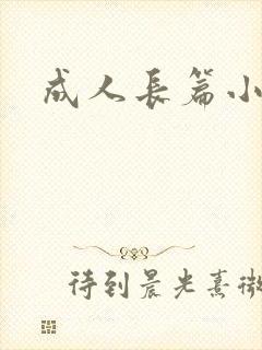 成人长篇小说