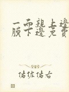 一面亲上边一面膜下边免费阅读