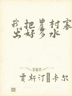 我把农村寡妇日出好多水
