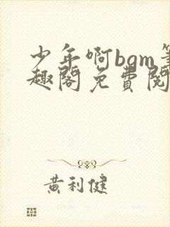 少年啊bgm笔趣阁免费阅读全文下载