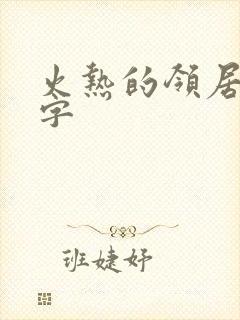 火热的领居中文字