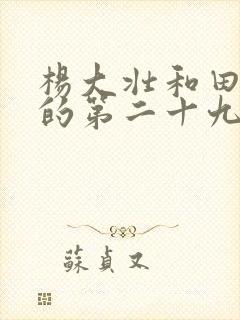 杨大壮和田桂花的第二十九