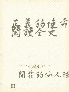正义的使命免费阅读全文