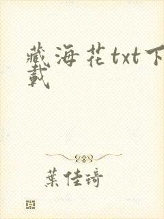 藏海花txt下载