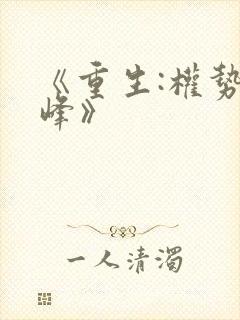 《重生:权势巅峰》