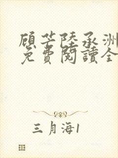 顾芒陆承洲小说免费阅读全文免费阅读下载