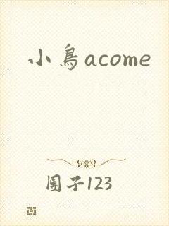 小鸟acome封面