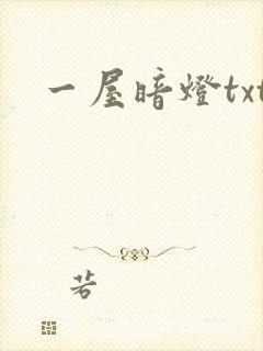 一屋暗灯txt