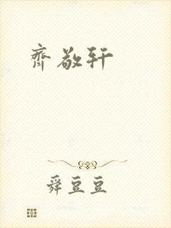 齐敬轩封面