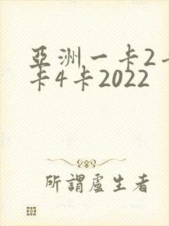 亚洲一卡2卡三卡4卡2022封面