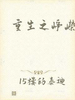 重生之峥嵘封面