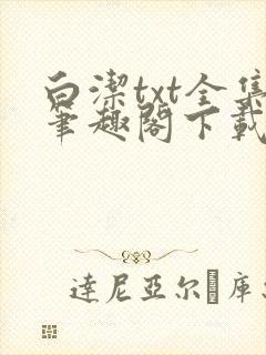 白洁txt全集笔趣阁下载