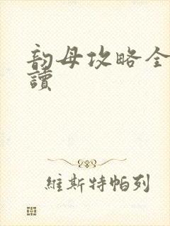 韵母攻略全文阅读