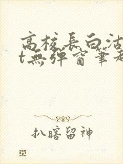 高校长白沽txt无弹窗笔趣阁封面