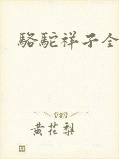 骆驼祥子全文